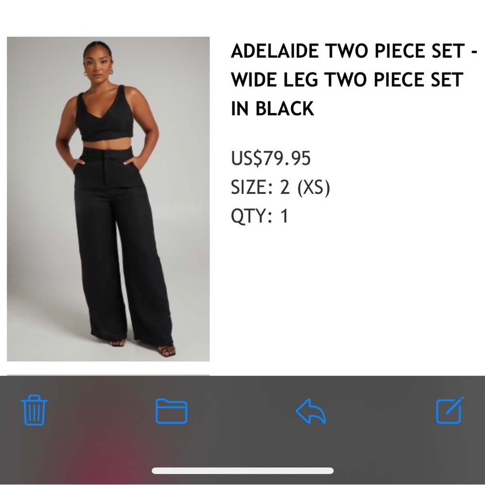 NWT Showpo two piece set. Never worn, sold out online.